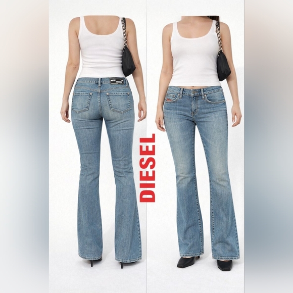 Diesel Denim - Authentic Diesel Ronhoir Jeans - Y2K Sequin Detail. Size W27 L32